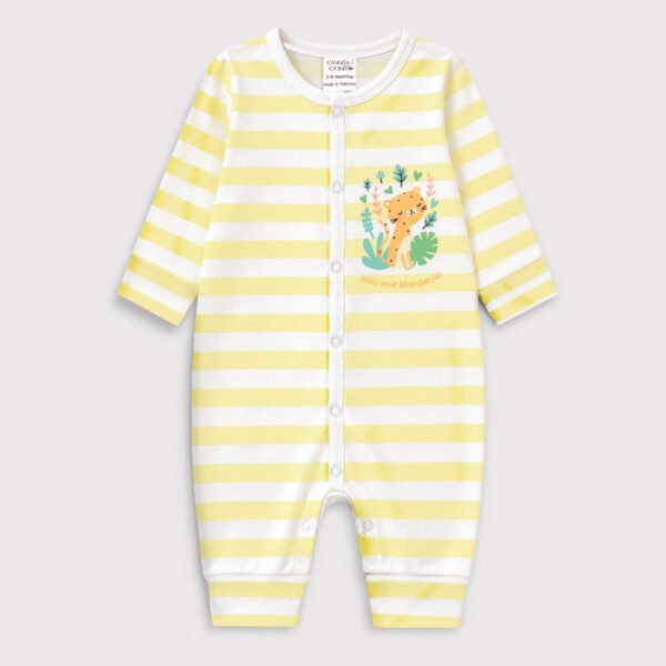 Baby Full Length Romper (Yellow Striper)