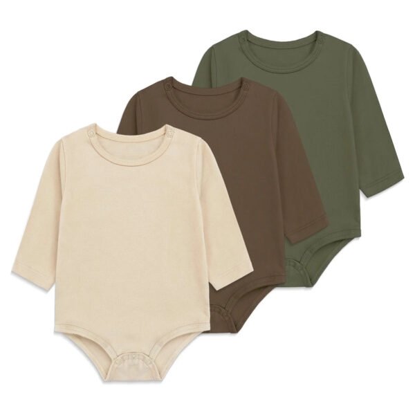 Set of 3 Bodysuits - Plain 002
